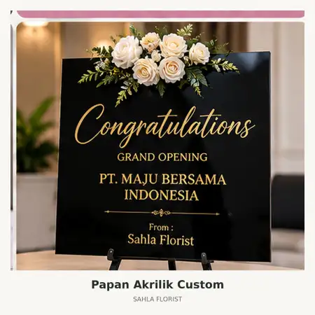 Papan Bunga Akrilik Tugu